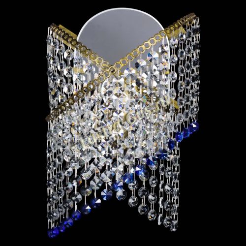 Бра Космея №1 синяя под бронзу в Магнитогорске Гусь Хрустальный