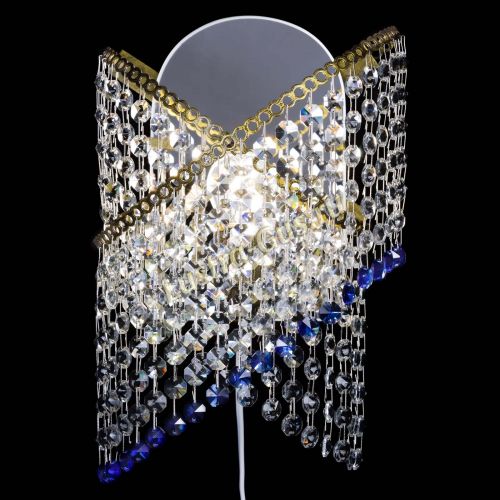 Бра Космея №1 синяя под бронзу в Магнитогорске Гусь Хрустальный