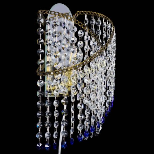 Бра Космея №1 синяя под бронзу в Магнитогорске Гусь Хрустальный