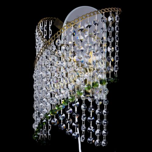 Бра Космея №1 зеленая под бронзу в Магнитогорске Гусь Хрустальный