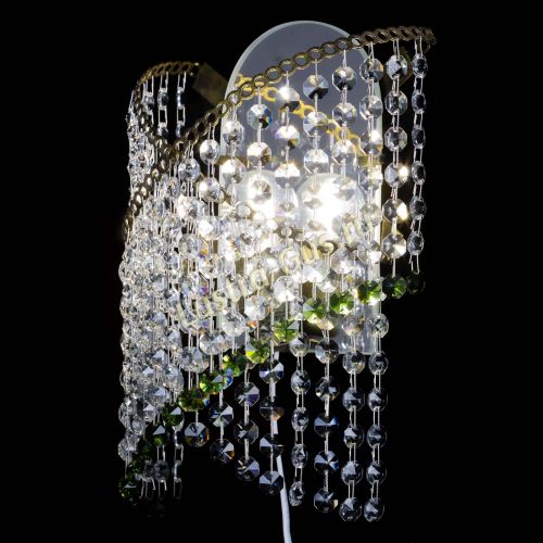 Бра Космея №1 зеленая под бронзу в Магнитогорске Гусь Хрустальный