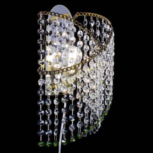 Бра Космея №1 зеленая под бронзу в Магнитогорске Гусь Хрустальный