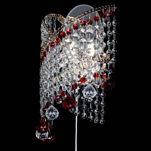 Бра Космея №3 красная в Магнитогорске Гусь Хрустальный