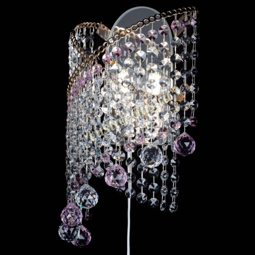 Бра Космея №3 розовая в Магнитогорске Гусь Хрустальный