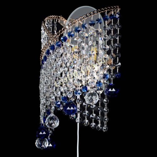 Бра Космея №3 синяя в Магнитогорске Гусь Хрустальный