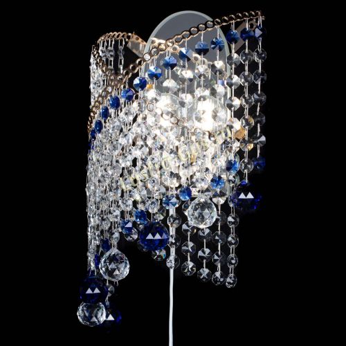 Бра Космея №3 синяя в Магнитогорске Гусь Хрустальный