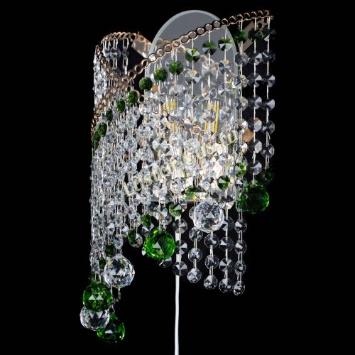 Бра Космея №3 зеленая в Магнитогорске Гусь Хрустальный