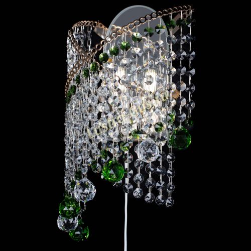 Бра Космея №3 зеленая в Магнитогорске Гусь Хрустальный