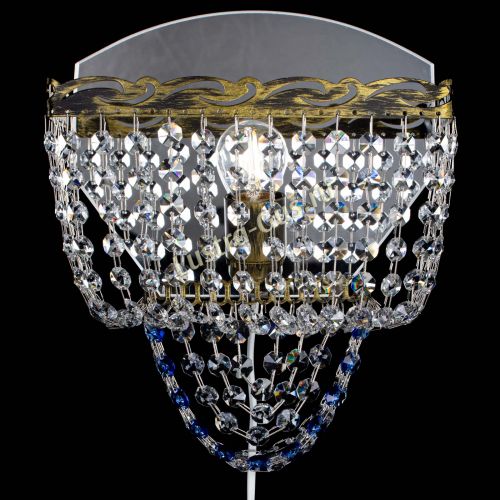 Бра Квадрат №2 под бронзу Синяя в Магнитогорске Гусь Хрустальный