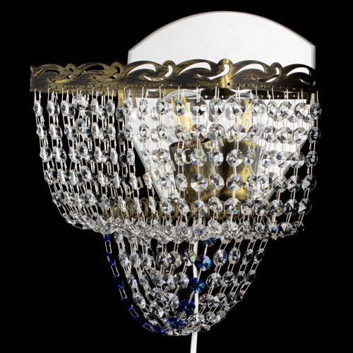 Бра Квадрат №2 под бронзу Синяя в Магнитогорске Гусь Хрустальный