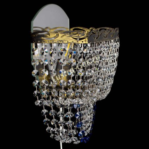 Бра Квадрат №2 под бронзу Синяя в Магнитогорске Гусь Хрустальный