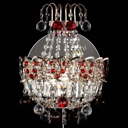 Бра Ника шар красная в Магнитогорске Гусь Хрустальный