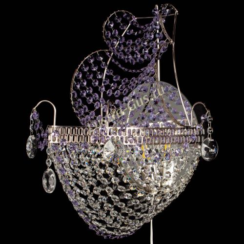 Бра Парусник №1 фиолетовая в Магнитогорске Гусь Хрустальный