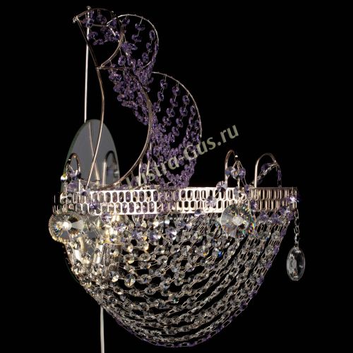 Бра Парусник №1 фиолетовая в Магнитогорске Гусь Хрустальный