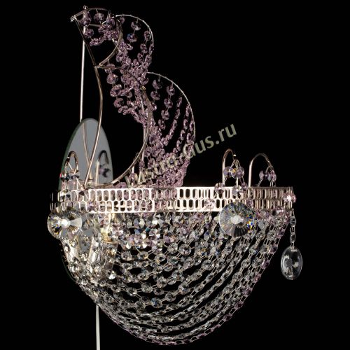 Бра Парусник №1 розовая в Магнитогорске Гусь Хрустальный