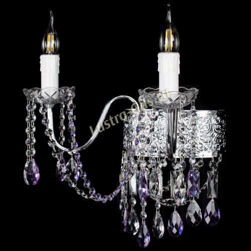 Бра Свеча Восток №2 фиолетовая в Магнитогорске Гусь Хрустальный