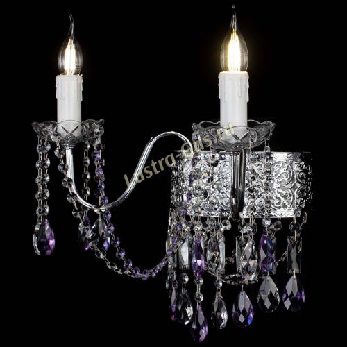 Бра Свеча Восток №2 фиолетовая в Магнитогорске Гусь Хрустальный