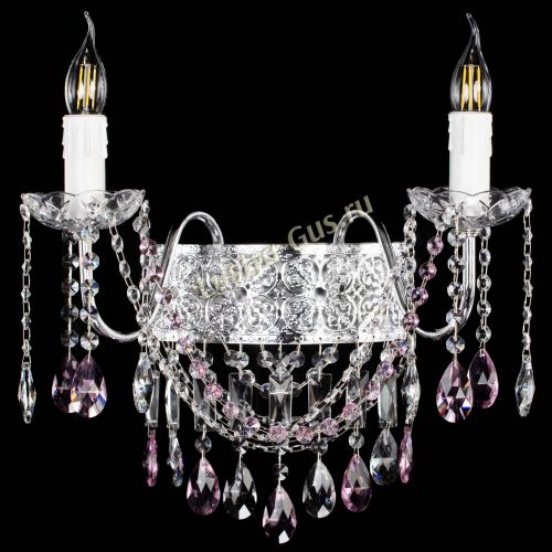 Бра Свеча Восток №2 розовая в Магнитогорске Гусь Хрустальный