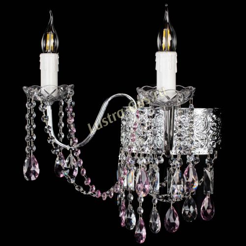 Бра Свеча Восток №2 розовая в Магнитогорске Гусь Хрустальный