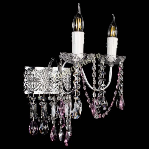 Бра Свеча Восток №2 розовая в Магнитогорске Гусь Хрустальный