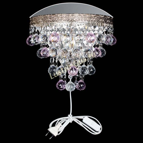 Бра Токката пирамида шар 30 розовая в Магнитогорске Гусь Хрустальный