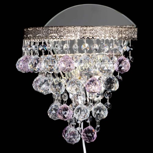 Бра Токката пирамида шар 30 розовая в Магнитогорске Гусь Хрустальный