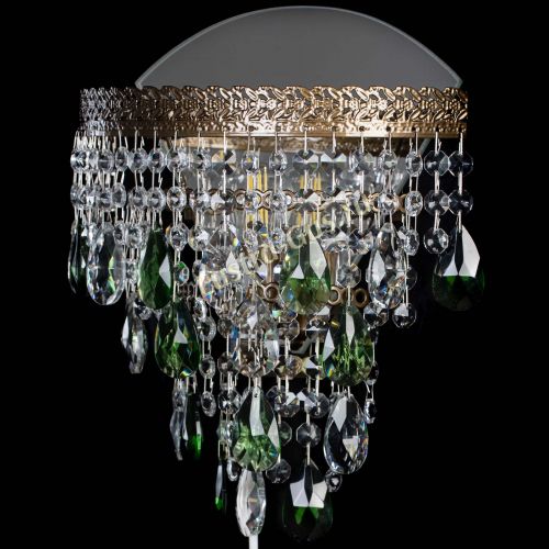 Бра Токката пирамида журавлик под бронзу зеленая в Магнитогорске Гусь Хрустальный