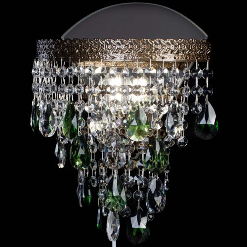 Бра Токката пирамида журавлик под бронзу зеленая в Магнитогорске Гусь Хрустальный