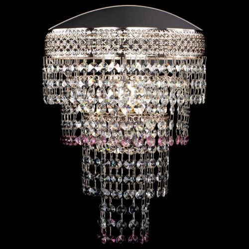 Бра Венеция Капель оптикон розовая в Магнитогорске Гусь Хрустальный