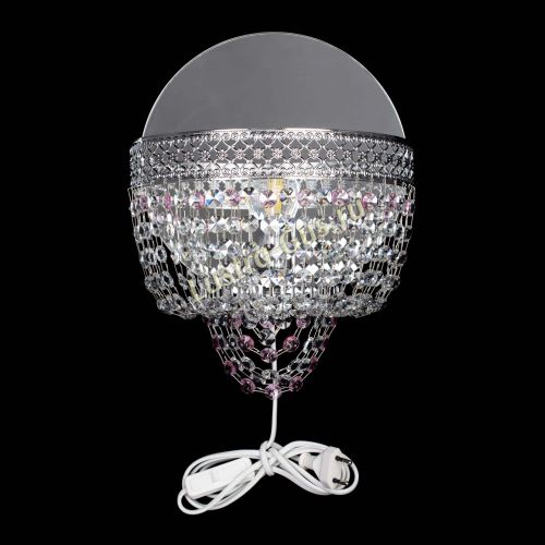 Бра Венеция оптикон розовая в Магнитогорске Гусь Хрустальный