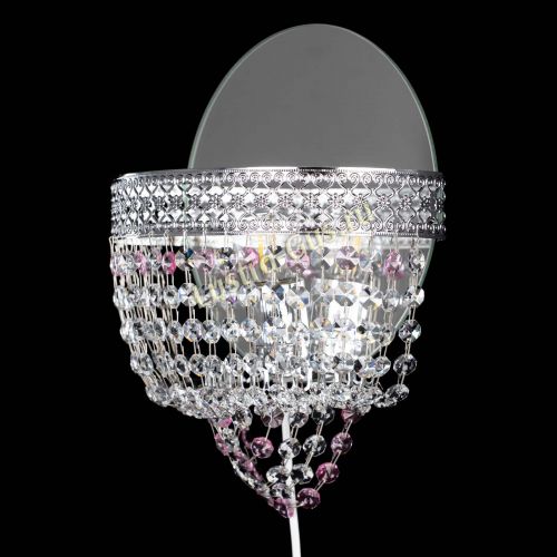 Бра Венеция оптикон розовая в Магнитогорске Гусь Хрустальный