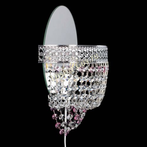 Бра Венеция оптикон розовая в Магнитогорске Гусь Хрустальный