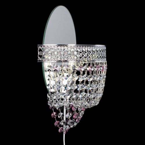 Бра Венеция оптикон розовая в Магнитогорске Гусь Хрустальный