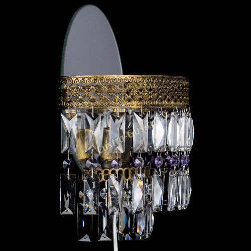 Бра Венеция Пластинка под бронзу Фиолетовая в Магнитогорске Гусь Хрустальный