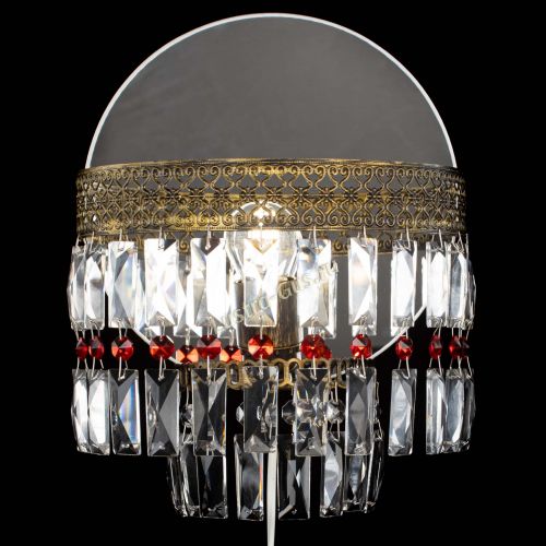 Бра Венеция Пластинка под бронзу Красная в Магнитогорске Гусь Хрустальный