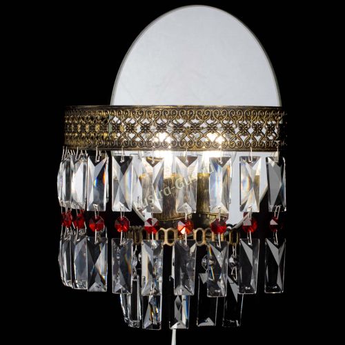 Бра Венеция Пластинка под бронзу Красная в Магнитогорске Гусь Хрустальный