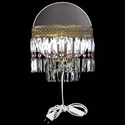 Бра Венеция Пластинка под бронзу Розовая в Магнитогорске Гусь Хрустальный