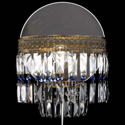 Бра Венеция Пластинка под бронзу Синяя в Магнитогорске Гусь Хрустальный