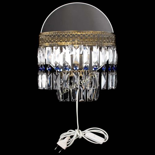 Бра Венеция Пластинка под бронзу Синяя в Магнитогорске Гусь Хрустальный