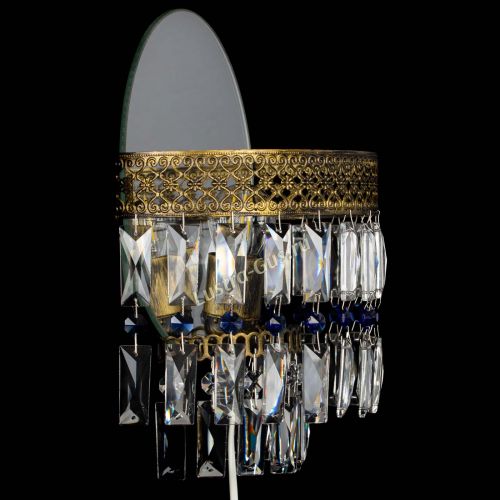 Бра Венеция Пластинка под бронзу Синяя в Магнитогорске Гусь Хрустальный