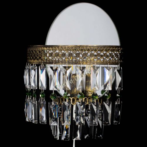 Бра Венеция Пластинка под бронзу Зеленая в Магнитогорске Гусь Хрустальный