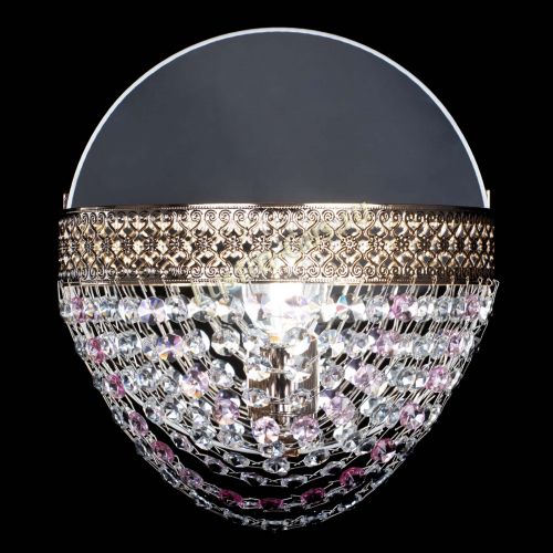 Бра Венеция Сетка розовая в Магнитогорске Гусь Хрустальный