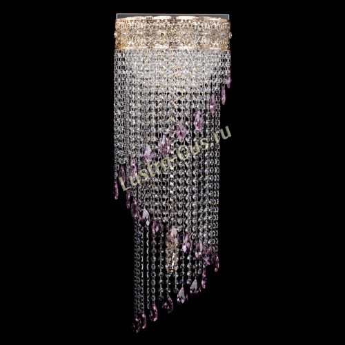 Бра Восток каскад №2 розовая в Магнитогорске Гусь Хрустальный