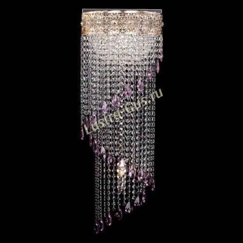 Бра Восток каскад №2 розовая в Магнитогорске Гусь Хрустальный