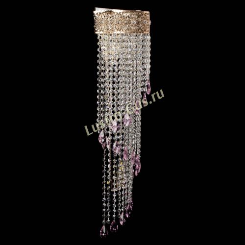 Бра Восток каскад №2 розовая в Магнитогорске Гусь Хрустальный