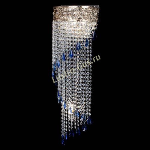 Бра Восток каскад №2 синяя в Магнитогорске Гусь Хрустальный