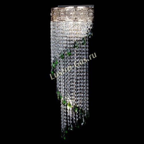 Бра Восток каскад №2 зеленая в Магнитогорске Гусь Хрустальный