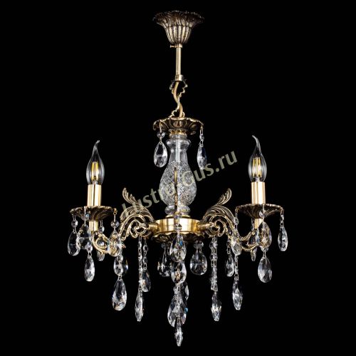 Люстра бронзовая Алфея №3/2 Журавлик в Магнитогорске Гусь Хрустальный