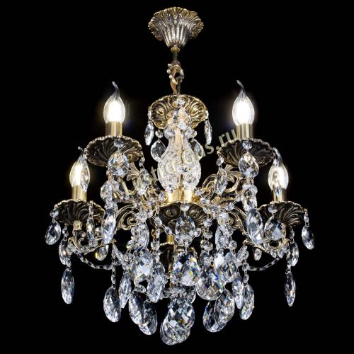 Люстра бронзовая Алфея №5/3 Баден в Магнитогорске Гусь Хрустальный