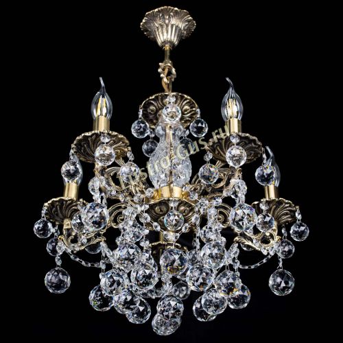 Люстра бронзовая Алфея №5/3 Шар в Магнитогорске Гусь Хрустальный